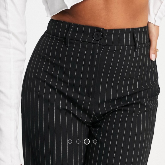 Pinstripe Slouchy Dad Tailored Pants - Picture 3 of 7